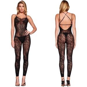 NWT I.AM.GIA X-Rated Taraji Lace Lingerie Sheer Onesie Jumpsuit